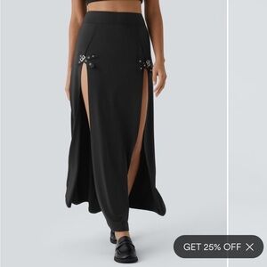 [Halara] NWT Waisted Decorative Buckle Split 2-in-1 Maxi
Casual Skirt